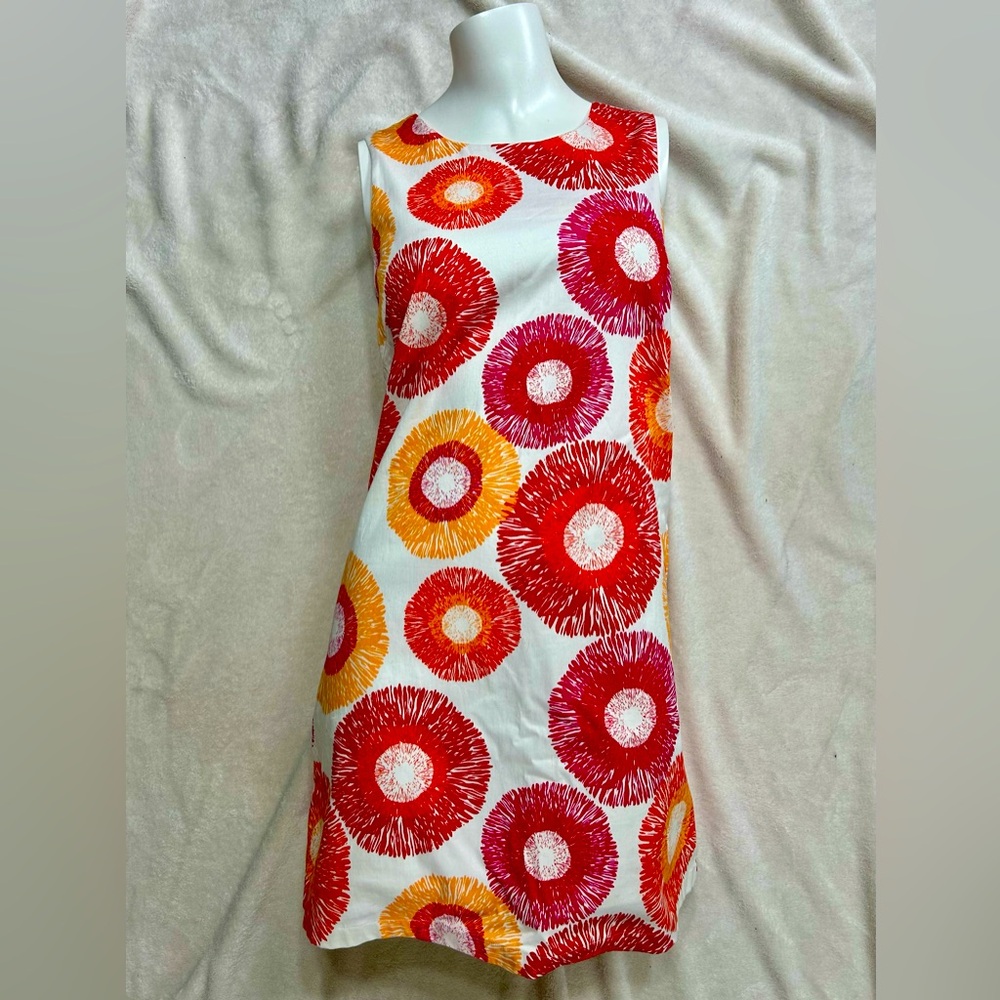 Krimson Klover Vibrant Floral Sheath Mini Dress size 4 Fully Lined